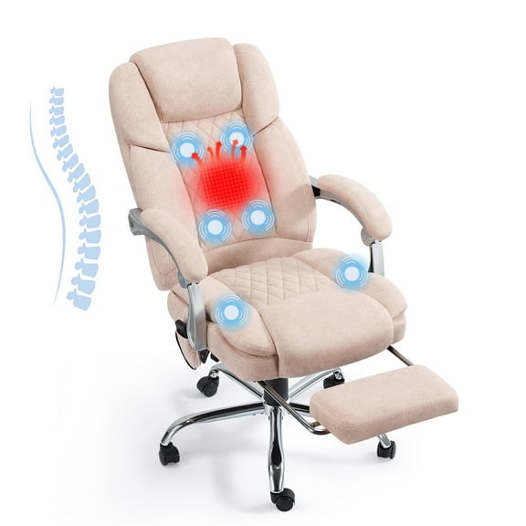 Homrest Executive  Office Chair W/ Adjustable Lumbar Support,Massage Office Chair for Adult,Pink