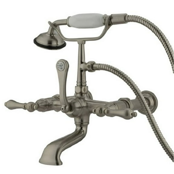Wall-Mount Clawfoot Tub Faucet, Brushed Nickel, Tub Wall Mount CC541T8