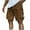 Brown, variant on Men's Quick-Dry Solid Color Cargo Shorts with Pockets - Lightweight Athletic Outdoor Sports Fitness Shorts