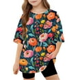 thumbnail image 2 of Virmaxy (5-15 Years) Boys Girls Fashion Casual Shirt Teenagers Solid Color Short Sleeve Round Neck Top Summer Loose Casual Trendy Pullover Shirt Multicolor-12 6 Years, 2 of 7