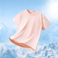 thumbnail image 5 of GUZOM Kids Boys Athletic Shirts Short Sleeve Performance T-Shirt Moisture Wicking Quick Dry 100% Polyester Crewneck Pink,Size 7-8 T, 5 of 7