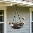 thumbnail image 5 of Hanging Bird Bath,Sturdy Chain Mount Structure Suspended Bird Water Feeder for Backyard Outdoor Garden Bird Hydration, 5 of 6