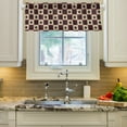 thumbnail image 2 of Yayeee Kitchen Valance Rod Pocket 54" x 18" Living Room Window Curtain, Checkered Stars Pattern, 2 of 6