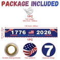 thumbnail image 2 of Kicpot Happy 4th of July Banner (118.1x19.7 Inches), Independence Day Banner for Outdoor Use, Memorial Day Patriotic Decorations for Yard and Garden, 2 of 5