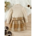 thumbnail image 5 of Bagilaanoe 2Pcs Toddler Baby Girls Fall Casual Outfits Long Sleeve Ribbed Tops + Plaid Skirt with Belt 12M 18M 24M 3T 4T 5T Kids Skirt Set, 5 of 9