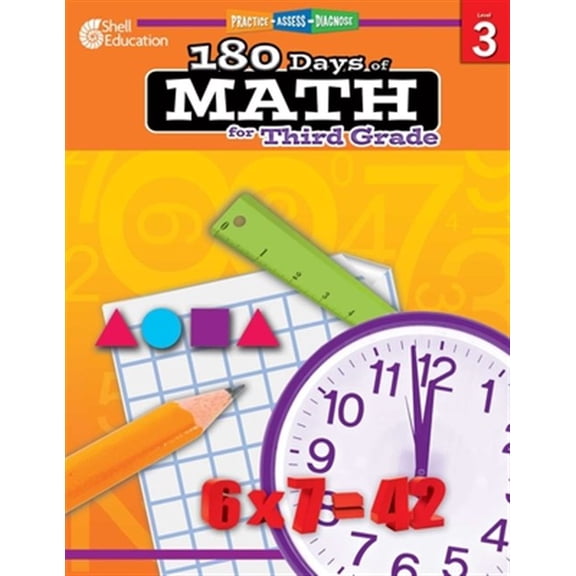Pre-Owned 180 Days: Math for Third Grade: Practice, Assess, Diagnose, (Paperback)