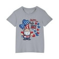 thumbnail image 3 of Jinhomg 4th of July Toddler Baby Boys Girls T-Shirt Kids Funny Letters Print Patriotic Cotton Independence Day Tops Gray 4 Years, 3 of 6