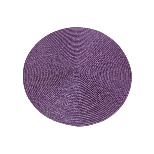 Manteles individuales Wosthever para comedor redondos 38 cm color morado