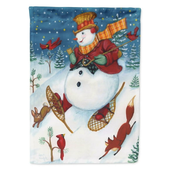 Carolines Treasures PJH3027CHF Snowman Snow Shooin Flag Canvas House Size  Large multicolor