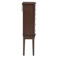 thumbnail image 3 of Linon Linnett Jewelry Armoire 5 Drawers Flip Top Mirror in Merlot Finished Wood, 3 of 22
