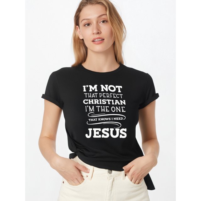 Letter Print T-shirt, Short Sleeve Crew Neck Casual Top For Summer & Spring, Women's Clothing Tee Tee For Adult, Men, Women, Teen, Teenager, Adolescent, Youth