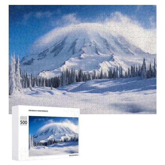 500-Piece Impossible Winter Puzzle - Snowy Scene Jigsaw for Adults & Teens - Great for Family Fun & Home Decor