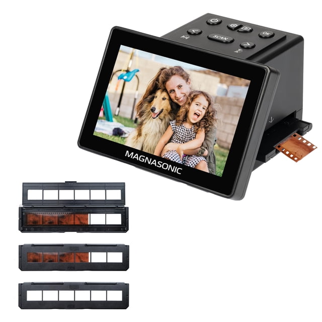 Escáner de película Magnasonic FS70NT01 de 25 MP con pantalla de 5" y HDMI