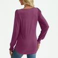 thumbnail image 2 of SUNBS Pleated Blouses for Women Long Sleeve Shirts Dressy Tunic Tops Crewneck Trendy Clothes, 2 of 8