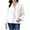 White, variant on TKLPEHG Women Ruffle Trim Button Up Long Sleeve Blouse Top Elegant Work Shirt Casual Loose Fit Plain Tunic Tops (Pink,S)
