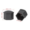thumbnail image 6 of 20pcs 21mm Gray Plastic Car Wheel Nut Lug Hub Screw Rim Bolt Covers Dust Cap, 6 of 7