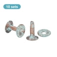 thumbnail image 3 of Unique Bargains 10 Set 12x4x14mm Solid Copper Rivets and Burrs Leather Fastener, Patina Green, 3 of 5