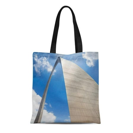 Midwest Tote - ASHLEIGH Canvas Tote Bag Gateway St Louis Arch Missouri Midwest the West Architecture Reusable Handbag Shoulder Grocery Shopping Bags