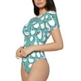 thumbnail image 2 of Haiem Cartoon Funny Goose Women's Crew Neck Short Sleeve Bodysuit Tops Stretchy Slim Basic-Medium, 2 of 9
