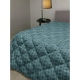 thumbnail image 2 of Damask Down Alternative Comforter, Blue Colored Pattern with Western Style Tile Revival Flourish Baroque Influences, Microfiber Quilt for All Season, 5 Sizes, Blue Seafoam, by Ambesonne, 2 of 3