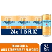 S.Pellegrino Essenza Tangerine and Wild Strawberry Flavored Mineral Water with Natural CO2 Added, 267.6 fl oz