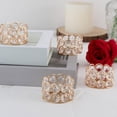 thumbnail image 3 of Boldista De Velas, Stand De Velas Bandeja De Velas Elegante Metal De Hierro Hueco Con Cuentas De Cristal Transparentes Para Velas De Color Verde Azulado Decoración Del Hogar De, 3 of 7