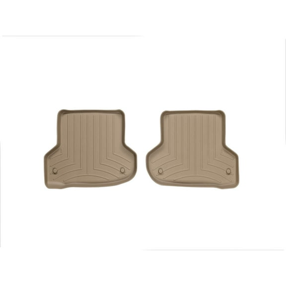 WeatherTech Custom Fit FloorLiners compatible with 2006-2013 Audi A3 - 2nd Row (2-Piece Liner), Tan