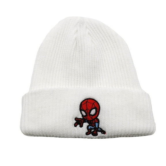 Superior Spider Anime Catoon Knitting Hat - Fleece-Lined Acrylic Beanie, Cute Kawaii Embroidery Trapper Cap for Women Men Unisex