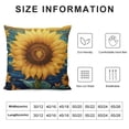 thumbnail image 5 of SHANXI Flower Throw Pillow Covers Sunflower Botanical Butterfly Artistic Aesthetic Pretty Leaves Blue Yellow Velvet Washable Comfortable Couch Bedroom Apartment 20x20in, 5 of 5