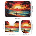 thumbnail image 3 of Hawaiian Style 4 Piece Shower Curtain Sets, with Non-Slip Rugs, Toilet Lid Cover And Bath Mat, for Bathroom Decor Set, 3 of 8