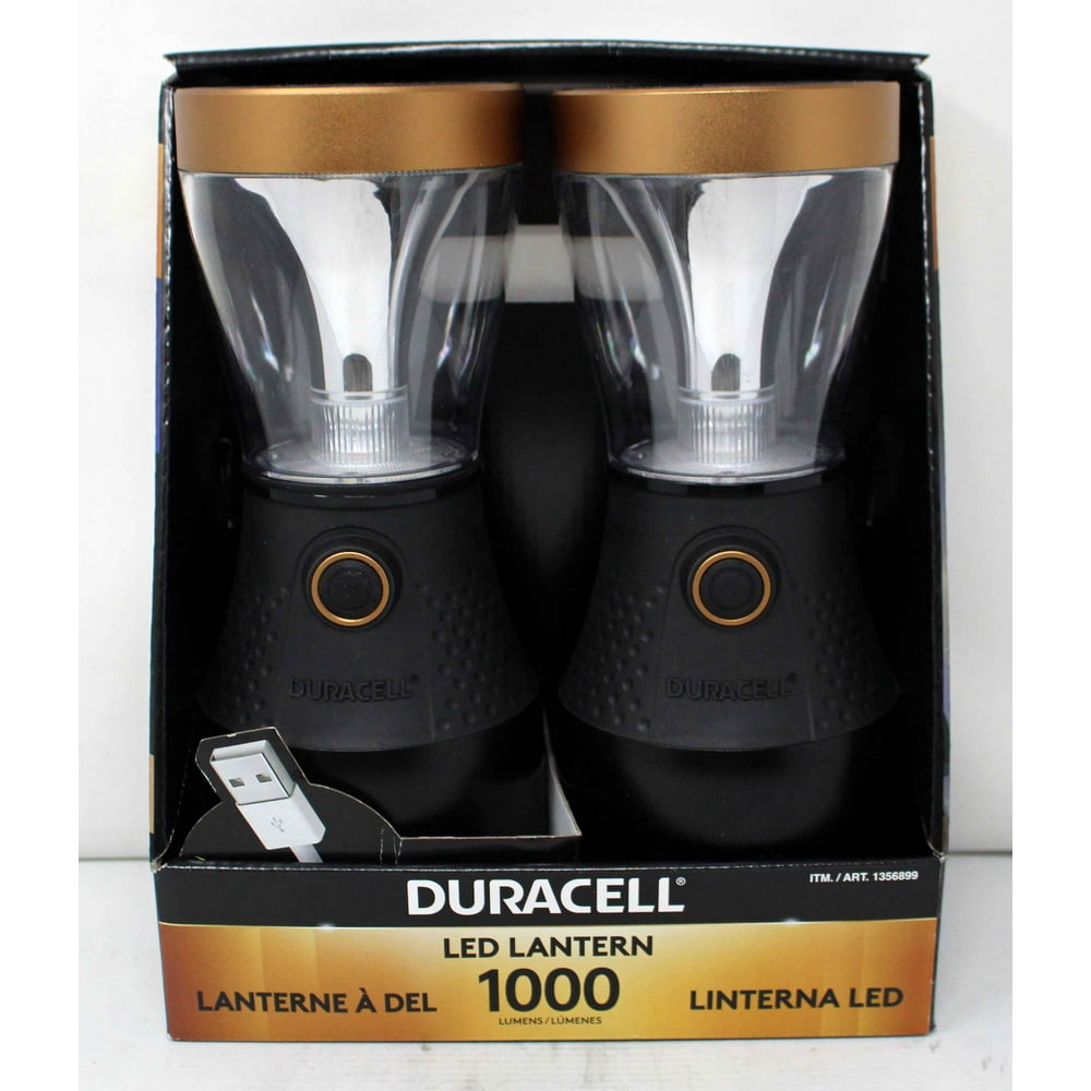 Duracell LED Lanterns 1000 Lumens W/USB Connestion 2 Pack