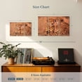 thumbnail image 3 of Elephant Stock Sweet Loving Cheetahs Wall Art - Horizontal Multi Panel Canvas - Living Room Wall Decor - Animal Multi Panel - Black And Orange Decor - 23" x 14", 3 of 4