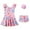 Pink-2, variant on Virmaxy 2-11Y Girls Summer Solid Color One-piece Swimwear Kids Colorblocking Sunscreen Quick-dry Princess Dress Tankini Surfing Suit for Pool Party Vacation Navy-1 3 Years