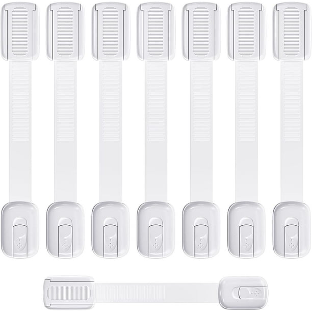 ZHAOCHENG Cerradura de Seguridad para Bebés, Juego de 8 Cerraduras de Seguridad para Armarios para Niños con Adhesivo 3M, Cerraduras de Seguridad para Bebés para Armarios, Cajones, Frigoríficos, Inodo