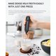 thumbnail image 2 of Dispositivo portátil recargable Milk Frother CIRCLE JOY con soporte, color negro, 2 of 8