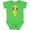 Apple Green, variant on Inktastic Girl With Brown Hair, Yellow Raincoat, Frog Girls Baby Bodysuit