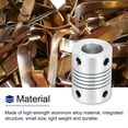 thumbnail image 5 of 4Pcs 8mm to 10mm Aluminum Alloy Shaft Coupling L25xD19 Flexible Coupler Beam Stepper Motor Joint Connector Silver, 5 of 6