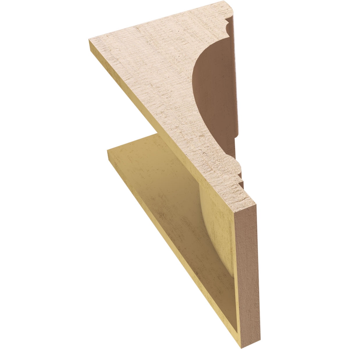 11"W x 11"D x 22"H Wide Hughes Rough Cedar Woodgrain TimberThane Corbel, Primed Tan