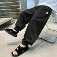 thumbnail image 3 of breaise Boys Quick Dry Jogger Pants Summer Ice Silk Jogger Sweatpants Loose Workout Cargo Pants Pull on Elastic Waist Parachute Pant, 3 of 6