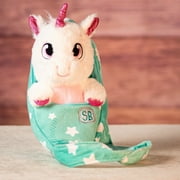 Magical Unicorn Swaddle Baby Plush - Stuffed Animal Keepsake & Baby Sling Carrier, 9" Baby Unicorn Plushie, Perfect Gifts for Kids, Toddlers, and Baby Showers