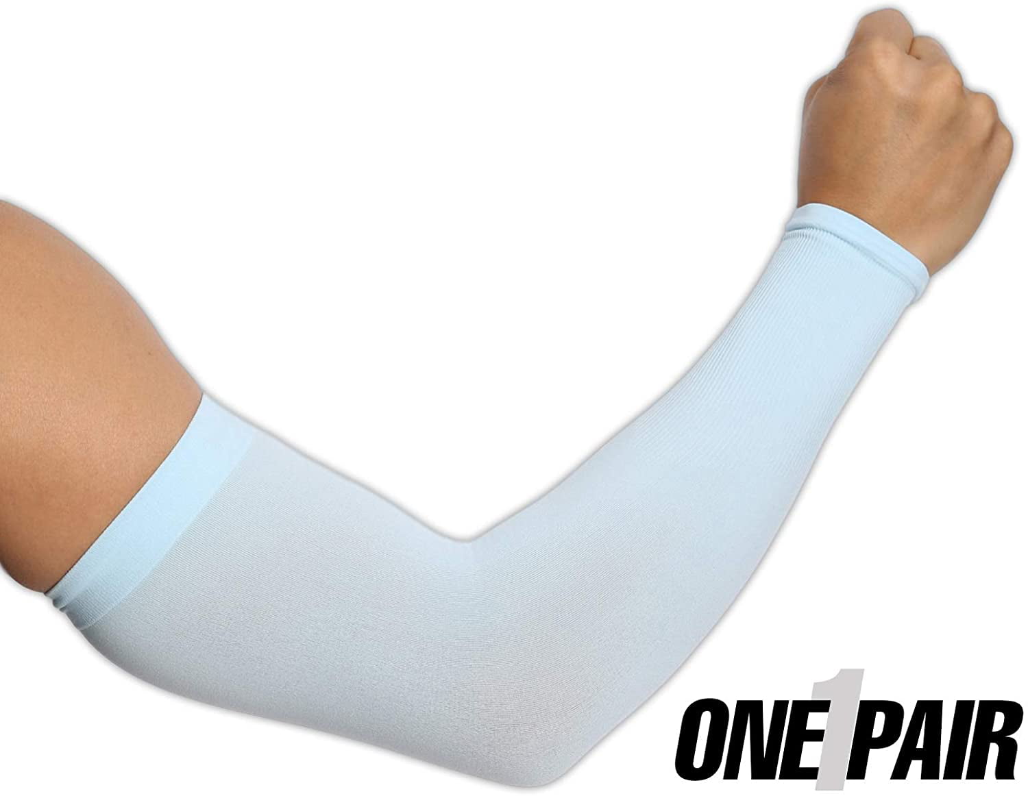 Cooling Arm Sleeves Compression Sports UV Sun Protection Elbow Support Brace Men 