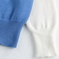 thumbnail image 3 of Contrast Ralan Sleeve Sweater Boys Girls Crew Neck Pullover Warm Knitted Base Jacket (1Y 7Y), 3 of 7