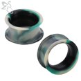 thumbnail image 3 of ZS 2 unids/lote 3-25mm tapón de oreja de silicona de colores mezclados y expansor de oreja de túnel Stercher suave doble acampanado calibres de oreja huecos Piercing, 3 of 5