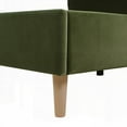 thumbnail image 5 of King Size Olive Green Modern Wavy Headboard Platform Bed with Durable Materials, 5 of 12