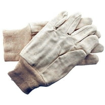 ToolUSA 12 oz Men's Cotton Canvas Gloves | Natural Color | Size Small | Knit Wrist for Optimal Fit | Ideal for Gardening and Warehouse Tasks