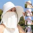 AGIUFGS Sun Protection Hat with Wide Brim and Face Mask, Festive ...