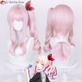 thumbnail image 1 of Anime Project Sekai Colorful Stage! feat. Akiyama Mizuki Cosplay Wig mzk 45cm Light Pink Curly Heat Resistant Hair Amia Wigs heqiyong LED, 1 of 2