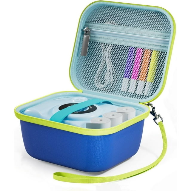 REJODA-Kids Instant Print Camera Case, Portable Hard Carrying Storage for Organizing Dylanto ESOXOFFORE DUDUDRAGON and Print Paper (Box Only) -Blue