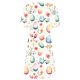 thumbnail image 5 of Vestido Corto para las Mujeres Cuello Redondo Manga Corta Impresa Suéter, Moda Casual Estilo Línea, 5 of 7