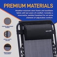 thumbnail image 6 of SereneLife  Set of 2 Adjustable Zero Gravity Lounge Chair, Weight Up To 264.6 lbs. (Black), 6 of 6